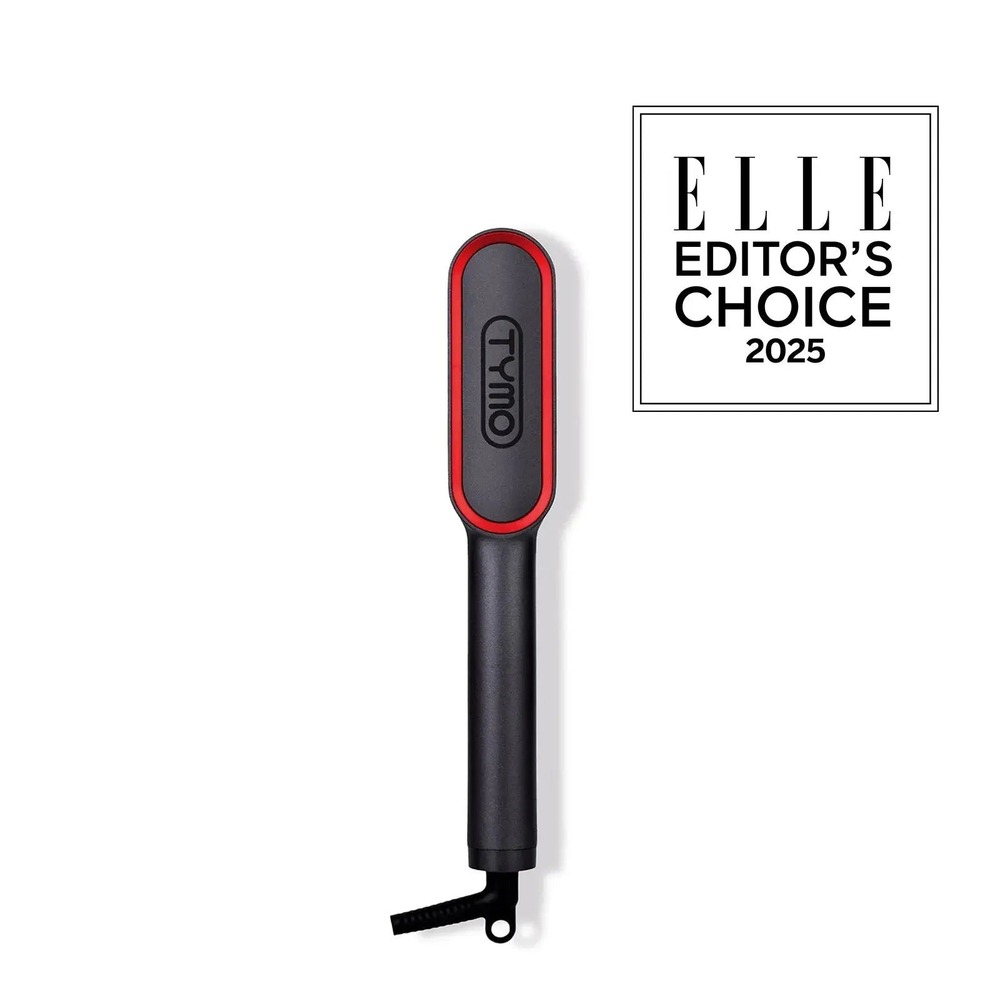 TYMO RING Hair Straightening Brush‎ Black Red Ionic 3D Teeth PTC Heat